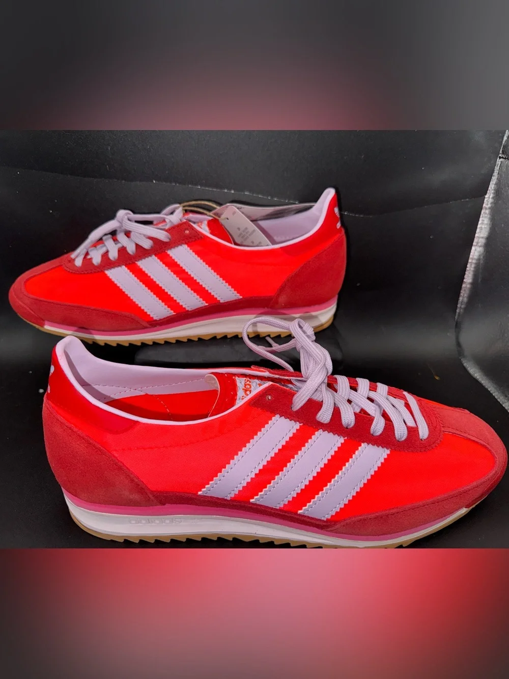 Adidas SL 72 OG Bright Red Lucid Pink White Women’s 9.5 / Men’s 8 JH7392 NWT